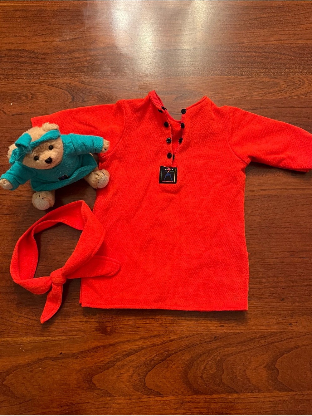 American Girl Red Long-Sleeve Slumber Shirt, Headband and Teddy Bear